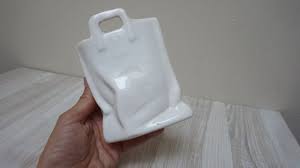 White Paper Bag Shaped Ceramic Tütenvase Vase or Pencil Holder, Modernist German Glazed Minimalist Novelty Crinkled Sack Made in Germany - Etsy