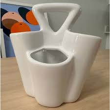 Ceramic | Dining | Retro Caddy For Utensils Flatware White Ceramic | Poshmark