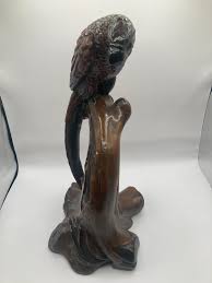 Arts and Crafts 1911 Beget Large Parrot Bird Sculpture ...
