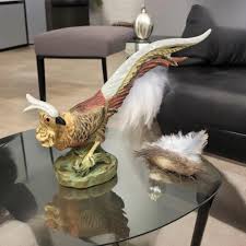 Vintage Ceramic Pheasant Figurine – 12" Bird Statue ...