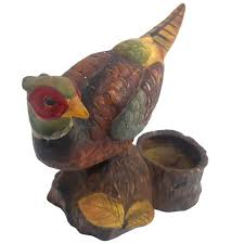 Ring Necked Pheasant Game Bird Ceramic Figurine Candle Made ...