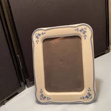 Vintage Pfaltzgraff Yorktowne 5x7 Blue & Picture Frame! EUC | eBay