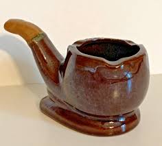 Napco Western Themed Pipe Ceramic Ashtray Japan MCM Planter ...