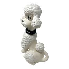 Vintage Ceramic "skipper" White Black Poodle Dog Figurine | Retro Mid Century 60s 70s - Etsy Australia