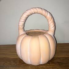 Pier 1 Imports Terracotta Pumpkin Basket/Planter | eBay