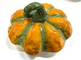 At Auction: PACIFIC Rim Ceramic Pumpkin Tureen W Lid & Ladle