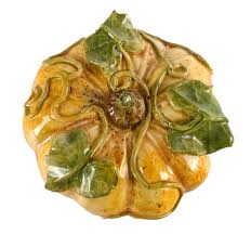 Sold at Auction: Italian Ceramic Pottery Yellow Pumpkin Sculpture