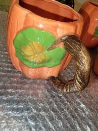 Set Of Four Halloween Pumpkin Fall Harvest Coffee/ Tea Cup Mugs | eBay Australia