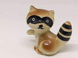 Vintage Miniature Ceramic RACOON | eBay