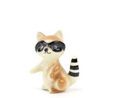 Vintage Ceramic Raccoon Figurine - Cute Trash Panda Statue - the Masked Bandit - Etsy Israel