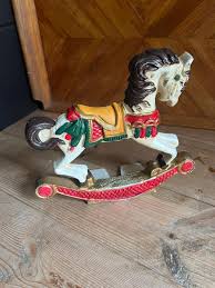 Vintage Cast Iron Door Stop. Rocking Horse Carnival Style ...