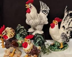 Vintage MCM Variety Lefton Ceramic Rooster Colorful Hand ...