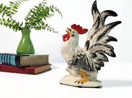 Lefton Ceramic Rooster Vintage Home Decor Country ...