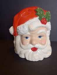 SANTA CLAUS HEAD PLANTER CANDY CHRISTMAS DECORATION | eBay