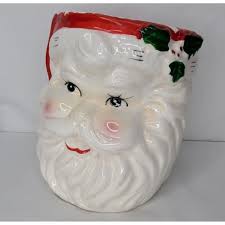 Vintage Christmas Rubens Santa Claus Planter Ceramic Head ...