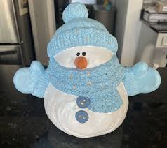 VTG 9" Ceramic Christmas Snowman Lighted Snow Buddies Look. 2000 | eBay