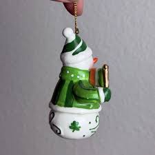 Vintage Kurt Adler Irish Snowman Green Luck of the Irish ...