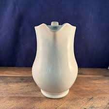 Vintage White Ceramic Pitcher Cottage Made in Brazil 8.5"L x ...