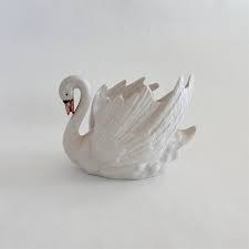 English Vintage Bisque China Swan Vase – Sparrow and Sea Home Company