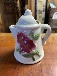 Cute Vintage Teapot Shape Ceramic Planter Featuring Pink Flowers | eBay