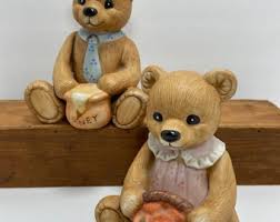 1980s Home Interiors Country Bear Pair - Etsy