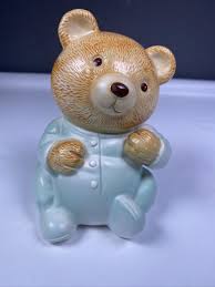 Vintage Avon 5" Mint Green Teddy Bear Bank Taiwan | eBay