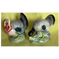 Ceramic Turkey Couple Salt and Pepper Shakers - Etsy