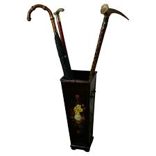Folk Art Painted Stick Stand, Umbrella Stand This is a good looking piece For Sale at 1stDibs