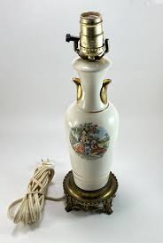 Vintage Table Lamp Victorian Colonial Couple George & Martha ...