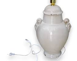 Lamp With Torchon Handles in Fine Ceramic, H 70 Cm Approx ...