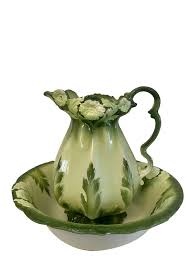 Art Nouveau Jug and Bowl Set, 1905, Set of 2 | Chairish