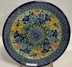 NEW CERAMIKA ARTYSTYCZNA POLISH POTTERY*Unikat*8" BIRD Plate ...