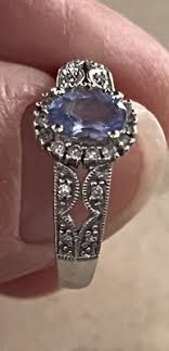 Lovely 14K White Gold LJ Legends Jewelers Tanzanite Diamond ...