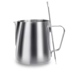 ENLOY Milk Frothing Pitcher, 12 oz Stainless Steel Creamer ...