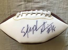 Stephen Davis autographed full size white panel football