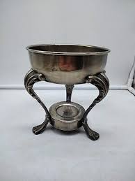 Vintage Silver Toned Tripod Chafing Dish Stand | eBay
