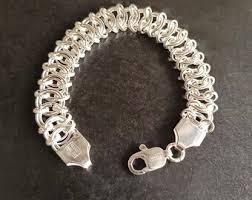 925 Sterling Silver Solid Chain Bracelet for Women 8.5" Inch ...
