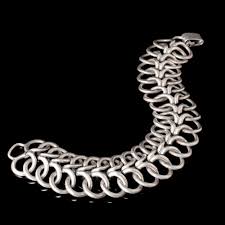 Danecraft sterling silver double-weave link Bracelet — One ...