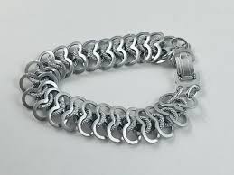 VTG West Germany Silver Tone Loop Link BRACELET Lightweight ...