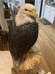 FREEDOM” – Majestic 1/3 Scale Chainsaw-Carved Eagle! | Made ...