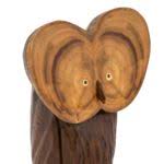 Vintage Pair of MARTIN TISCHLER Carved Wood Owls Circa 1970 | Grandview Mercantile