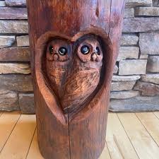 Owls, Wood Chainsaw Carving, Home Decor, Cabin Decor - Etsy