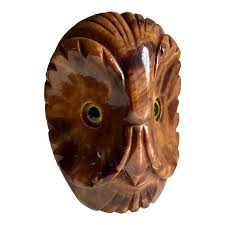 Vintage Mid 20th Century Modern Italian Alabaster Carved Owl on Lucite Base Paperweight | Chairish