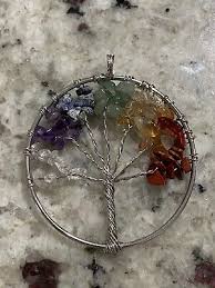 Tree Of Life Handmade Natural 7 Chakra Gemstone Pendant | eBay