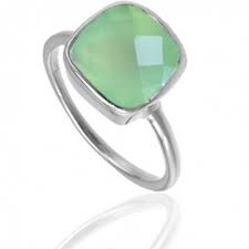 Elegant Prehnite Ring | Sizzling Silver