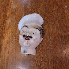 Vintage French Chef Chalk Ware String Holder | eBay