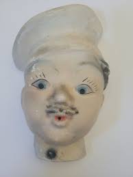 Vintage French Chef Chalk ware String Holder Wall Mount ...