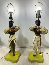 MID CENTURY CHALKWARE Lamp by Continental Art $50.00 - PicClick