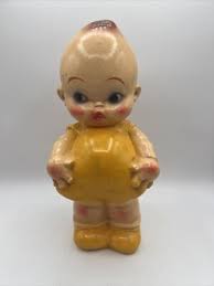 Antique Kewpie Doll Wings Chalkware Carnival Chubby 12" Yellow Very Good Cond | eBay