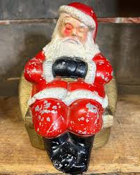 Rochester Savings Bank Sleeping Santa Cast Aluminum Bank ...